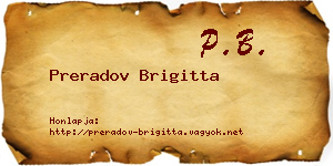 Preradov Brigitta névjegykártya